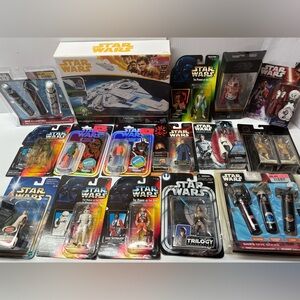 Star Wars Huge Lot 16 Action Figures & Toys NEW / SEALED Vintage + Black Series